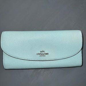 Coach light blue wallet